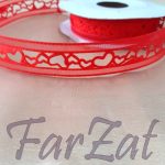 Panglica ornamentala cu inimioare - 2 cm - imagine 2