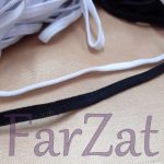 Elastic 8 mm - alb, negru