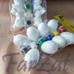 Set oua / iepurasi polistiren cu acuarele