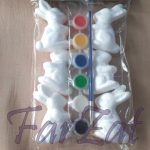 Set oua / iepurasi polistiren cu acuarele - imagine 2