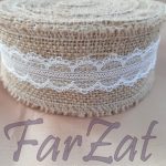 Banda iuta cu dantela 6 cm - Cod 16 - imagine 4