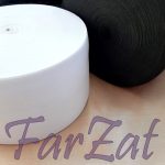 Elastic lat 10 cm alb, negru - 25 metri