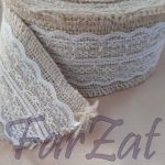 Banda iuta cu dantela 6 cm - Cod 16 - imagine 3