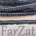 Aplicatie textila satinata cu strasuri - Cod 241 - imagine 4