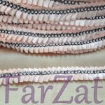 Aplicatie textila satinata cu strasuri - Cod 241 - imagine 3