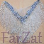 Guler termoadeziv pentru rochii cu franjuri din margele tubulare - imagine 2