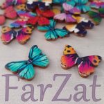 Nasturi din lemn model fluture - Cod 12