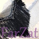 Guler termoadeziv pentru rochii cu franjuri din margele tubulare - imagine 4