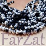 Margele cristal negru cu argintiu - imagine 3