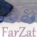 Dantela brodata pe tiul 10 cm - Cod 149