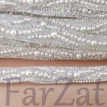 Aplicatie termoadeziva cu strasuri si perle cod 279 - 1,5 cm