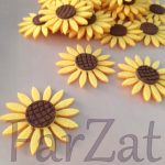 Flori fetru autoadezive - Floarea soarelui