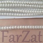 Aplicatie termoadeziva cu strasuri si perle 1,5 cm - Cod 280 - imagine 2