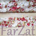 Aplicatie textila cu flori colorate - 4 cm - cod 18