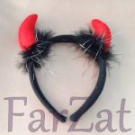 Cordeluta halloween coarne dracusor cu puf - imagine 2