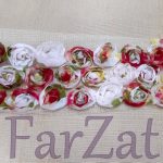 Aplicatie textila cu flori colorate - 4 cm - cod 18 - imagine 3