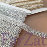 Aplicatie termoadeziva cu strasuri si lant 1,5 cm - cod 182