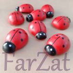 Gargarite din lemn cu magnet - 2,8 x 4 cm