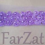 Aplicatie textila cu flori si perle cod 113 - 4,5 cm - imagine 4