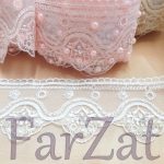 Aplicatie dantela cu perle 7 cm - Cod 243 - imagine 5