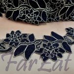 Aplicatie textila cu flori - Cod 3