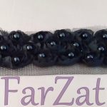 Aplicatie textila cu flori si perle cod 113 - 4,5 cm - imagine 8