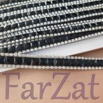 Banda hotfix  cu strasuri si pietre acrilice cod 187-15-cm - imagine 3