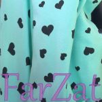 Jerse bumbac cu inimioare - la metru - imagine 3