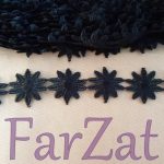 Aplicatie dantela neagra 2,5 cm - Cod 117