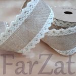 Banda iuta cu dantela 6 cm - Cod 21