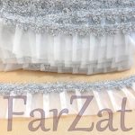 Aplicatie din organza cu fir lurex - 5 cm - imagine 2