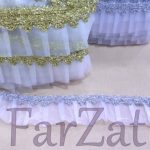 Aplicatie din organza cu fir lurex - 5 cm