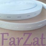 Elastic alb cu butoniere - 1,5 cm - imagine 3