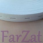 Elastic alb cu butoniere - 1,5 cm - imagine 2