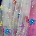 Tiul cu flori 3D material textil