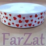 Panglica saten cu inimioare - imagine 3