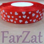 Panglica saten cu inimioare - imagine 2