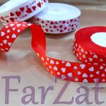 Panglica saten cu inimioare