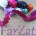 Panglica dublu saten brodata 2 cm