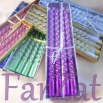 Lumanari rasucite sidefate - 20 cm