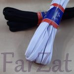 Elastic rola 10 m alb, negru - 8 mm