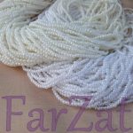 Margele la sirag 3 mm - alb, ivoire