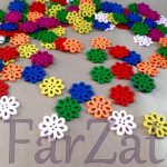 Naturi lemn model floare 2 cm - Cod 19