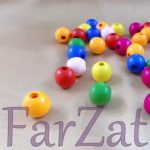 Margele lemn colorate - 1,4 cm - imagine 2