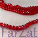 Margele din cristal 6 x 4 mm - Rosu