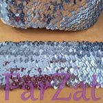 Banda elastica cu paiete argintii - 7 cm