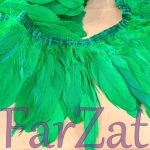 Banda cu pene de porumbel la metru - Verde - imagine 2