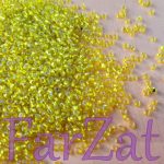 Margele nisip 2 mm cod 603 - Galben cu miez argintiu