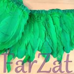 Banda cu pene de porumbel la metru - Verde