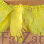 Banda cu pene de porumbel la metru - Galben